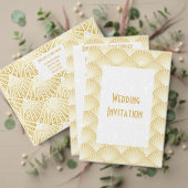 Gouden Art Deco Design Bruiloft Kaart (Personaliseer deze collectie van deze onafhankelijke maker. Test)
