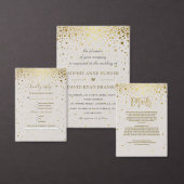 Moderne QR-code gouden confetti bruiloft welkom bo Poster (Personaliseer de collectie van deze zelfstandige maker.)
