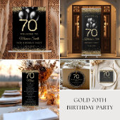 Gold Diamonds 70th Birthday Thank you Sticker