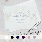 Gold Black Elegance Diamond Geo Deco Wedding Menu