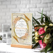 Goud Elegant Ripple Effect Labels