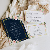 marinekaart en bruinroze bruinktbruinbruistoesterk RSVP kaartje