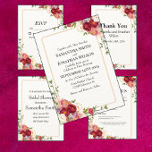 Goud Lijst Waterverf Bloemen Dank u kaart