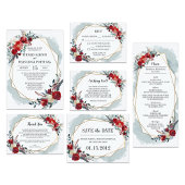 Gouden Geometrische Boho Bloemen Bruiloft Stickers