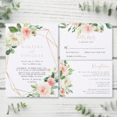 Roos Gold Elegant Herfst Flowers Weddenschap Detai Informatiekaartje (Personaliseer de collectie van deze zelfstandige maker.)