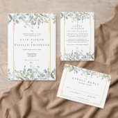 Sage en Lila Floral Dank u wel Ronde Sticker (Personaliseer de collectie van deze zelfstandige maker.)