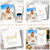 Gold Glitter Photo Afstuderen kondiging Kaart