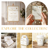 Gold Gliter Princess Baby shower Bedankt Card