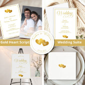 Gold Heart Monogram Initialen Servet