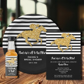 Gold Horse Black en White Stripes Stropdas