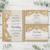 Goud  Witte Parels Stone Onderzetter (Personaliseer de collectie van deze zelfstandige maker.)