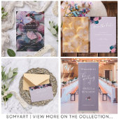 Gouden Blauwe Lavendel Paarse Hydrangeas Foto Brui Kaart