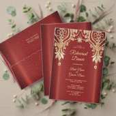 Modern Gold Red Floral Tabletop Signs Reclamebord Met Voetstuk (Personaliseer deze collectie van deze onafhankelijke maker. Test)