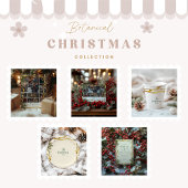Gold Ribbon Rustic Christmas Party Kaart