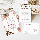 Gold Rustic Floral Alfabetical Seating Chart Poster