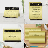 Gouden glanzende kerststerren, poten op goud & zwa post-it® notes