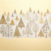 Goud Zilver Waterverf Kerstbomen Inpakpapier Vel