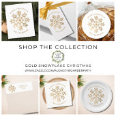 Gold Snowflake kerst Feestdagenkaart