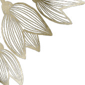 Gouden tulp bloesems | Gepersonaliseerde bruiloft Servet