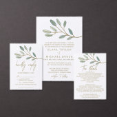 Gold Veined Eucalyptus Vow Renewal Kaart (Personaliseer de collectie van deze zelfstandige maker.)