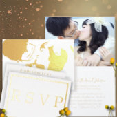 Elegant Roaring 20s Gatsby Boho Peacock Wedding Folie Kaarten