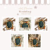 Gouden herfst Art Nouveau bruiloft Save The Date