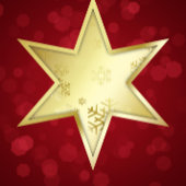 Golden Kerstster Red Bokeh Servetten