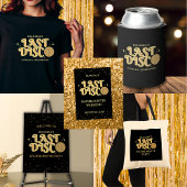 Laatste Disco Retro Gold Glitter 70s Bachelorette Kaart