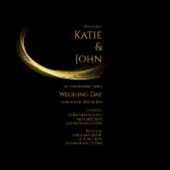 Gouden Elegantie-Bruiloft Menu- Menu