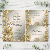 Gouden Bloemen Favor Box Bedankdoosjes (Personaliseer de collectie van deze zelfstandige maker.)