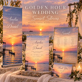 Persoonlijk Trouwmenu bij Zonsondergang Menu