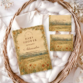 Golden Meadow Heirloom Baby Shower Kaart