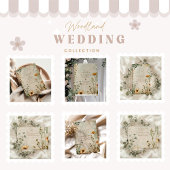 Golden Meadow Wildflower Wedding Bedankkaart
