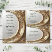 Golden Ornate Frame Save The Date (Personaliseer de collectie van deze zelfstandige maker.)