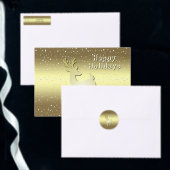 Golden Reindeer Snowy Holiday Card Feestdagenkaart