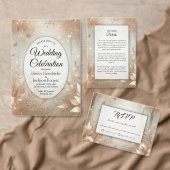 Golden Rosewood Enchanted Forest Wedding Save The Date (Personaliseer de collectie van deze zelfstandige maker.)
