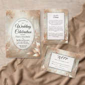 Golden Rosewood Enchanted Forest Wedding Save The Date (Personaliseer de collectie van deze zelfstandige maker.)