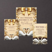Zwanen Huwelijksviering Kaart (Personaliseer de collectie van deze zelfstandige maker.)