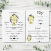 Gouden boom van het leven Tijdloze Sophisticated b Save The Date (Personaliseer de collectie van deze zelfstandige maker.)