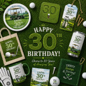 Golfer 30e verjaardag op de golfbaan cadeaupapier