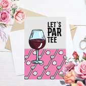 Golf-t-shirt en ijzer op roze damesgolfer tote bag