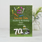 Golf Happy Birthday voor je met Golfvlag Golfballen