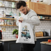 Golfbaby shower met golfbal en t-shirt op blauw spandoek