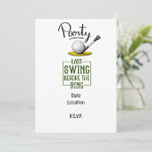 Golfer laatste schommel voor de ring Bachelor Part Vierkante Sticker