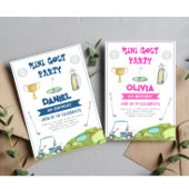 Golf verjaardagsfeestuitnodiging elke leeftijd kaart