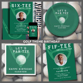 30e Verjaardag Party Custom Name Modern Golf Green Papieren Bordje