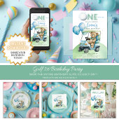 Hole in One Golf Boy Eerste Verjaardag Par-T-shirt Reclamebord Met Voetstuk