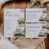 Golf Let's Par-tee Baby Shower Kaart