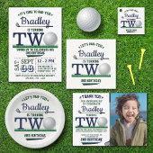 Golf PAR-T-SHIRT 2e verjaardag Acryl Uitnodigingen