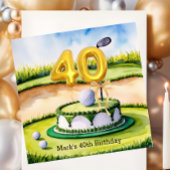 Golfbedankkaart golfbaan waterverf briefkaart